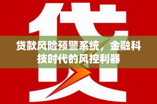 夏邑贷款风险预警系统，金融科技时代的风控利器