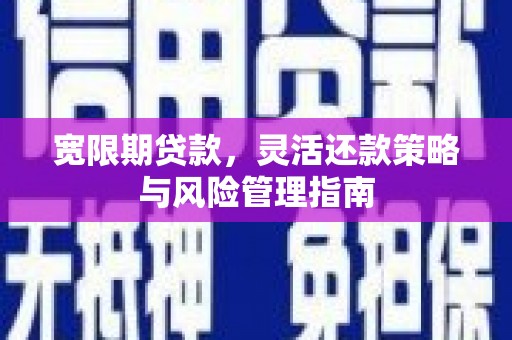 夏邑宽限期贷款，灵活还款策略与风险管理指南