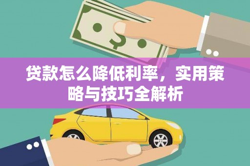 夏邑贷款怎么降低利率，实用策略与技巧全解析