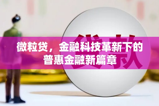 夏邑微粒贷，金融科技革新下的普惠金融新篇章
