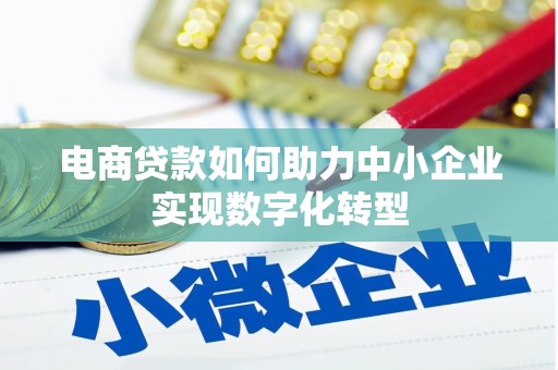 夏邑电商贷款如何助力中小企业实现数字化转型