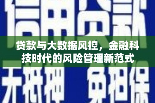 夏邑贷款与大数据风控，金融科技时代的风险管理新范式