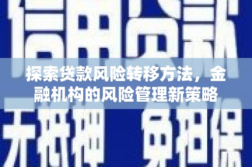 夏邑探索贷款风险转移方法，金融机构的风险管理新策略