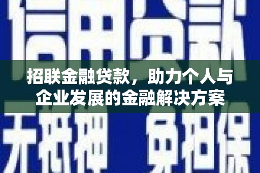 夏邑招联金融贷款，助力个人与企业发展的金融解决方案