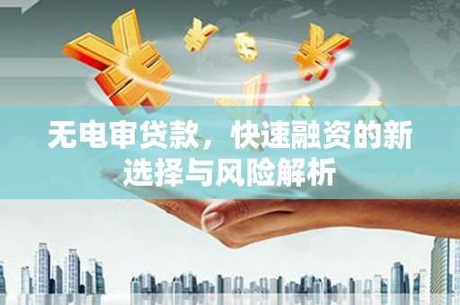 夏邑无电审贷款，快速融资的新选择与风险解析