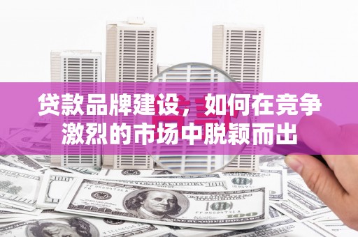 夏邑贷款品牌建设，如何在竞争激烈的市场中脱颖而出