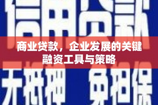 夏邑商业贷款，企业发展的关键融资工具与策略
