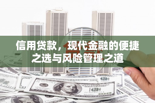 夏邑信用贷款，现代金融的便捷之选与风险管理之道