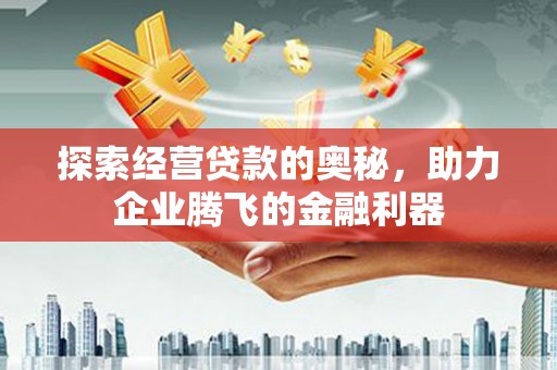 夏邑探索经营贷款的奥秘，助力企业腾飞的金融利器