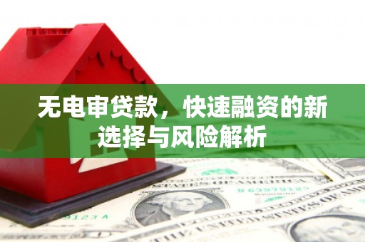 夏邑无电审贷款，快速融资的新选择与风险解析