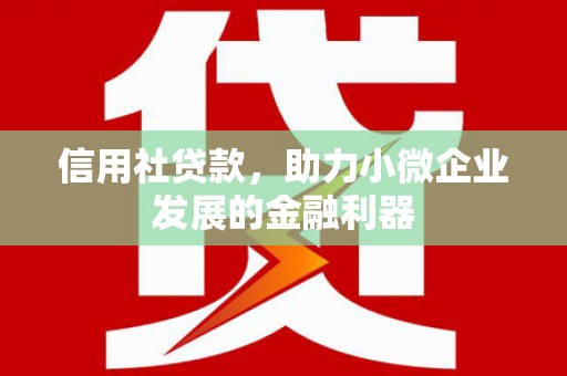 夏邑信用社贷款，助力小微企业发展的金融利器