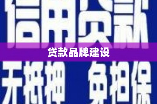 夏邑贷款品牌建设