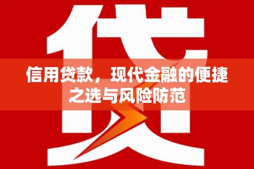 夏邑信用贷款，现代金融的便捷之选与风险防范