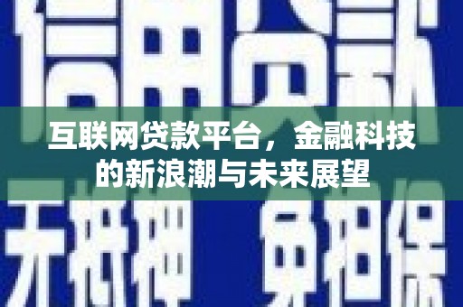 夏邑互联网贷款平台，金融科技的新浪潮与未来展望