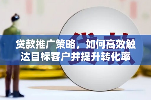 夏邑贷款推广策略，如何高效触达目标客户并提升转化率