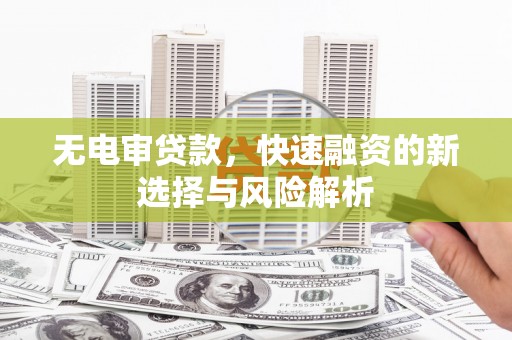夏邑无电审贷款，快速融资的新选择与风险解析