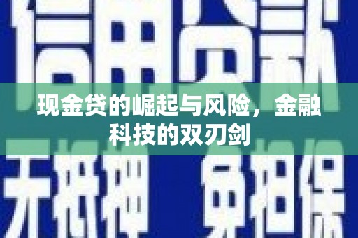 夏邑现金贷的崛起与风险，金融科技的双刃剑