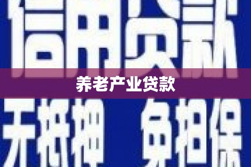夏邑养老产业贷款