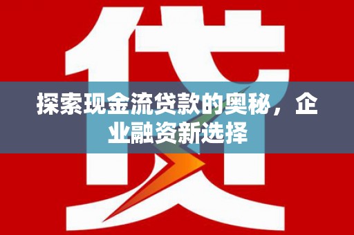 夏邑探索现金流贷款的奥秘，企业融资新选择