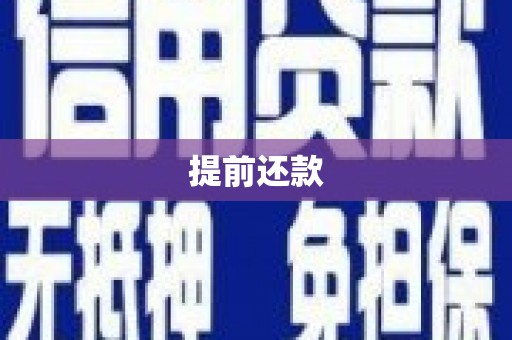 夏邑提前还款