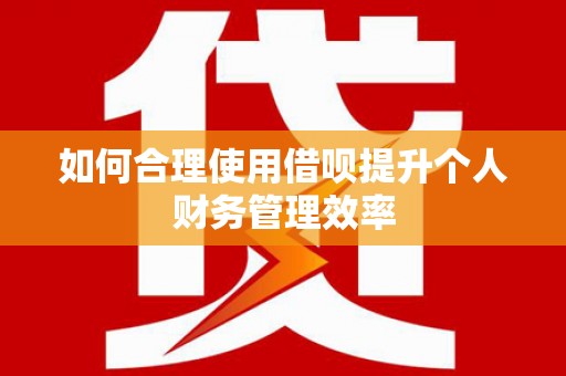 夏邑如何合理使用借呗提升个人财务管理效率