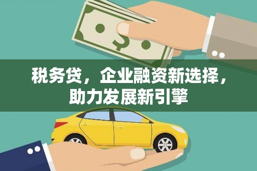 夏邑税务贷，企业融资新选择，助力发展新引擎