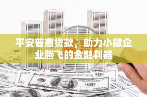 夏邑平安普惠贷款，助力小微企业腾飞的金融利器
