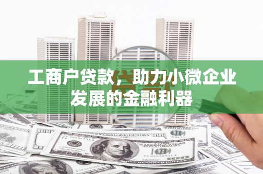 夏邑工商户贷款，助力小微企业发展的金融利器