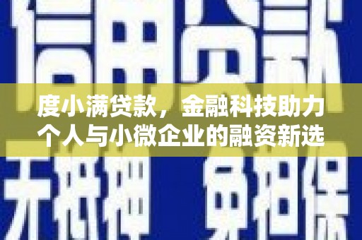 夏邑度小满贷款，金融科技助力个人与小微企业的融资新选择