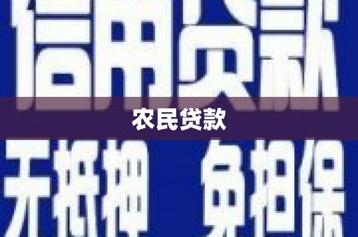 夏邑农民贷款