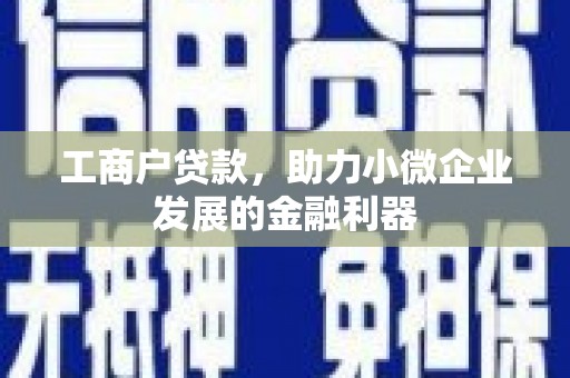 夏邑工商户贷款，助力小微企业发展的金融利器