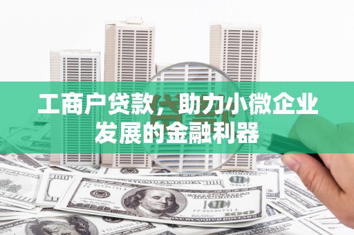 夏邑工商户贷款，助力小微企业发展的金融利器