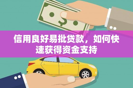 夏邑信用良好易批贷款，如何快速获得资金支持