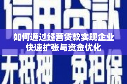夏邑如何通过经营贷款实现企业快速扩张与资金优化