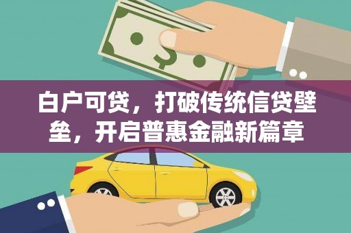夏邑白户可贷，打破传统信贷壁垒，开启普惠金融新篇章