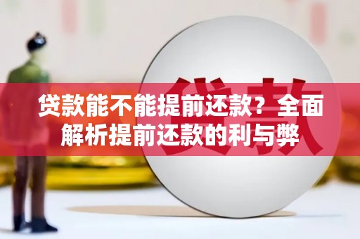 夏邑贷款能不能提前还款？全面解析提前还款的利与弊