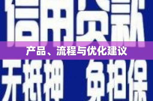 夏邑产品、流程与优化建议