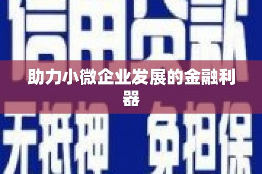 夏邑助力小微企业发展的金融利器