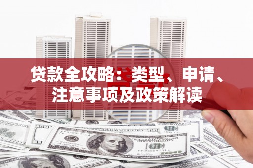 夏邑贷款全攻略：类型、申请、注意事项及政策解读
